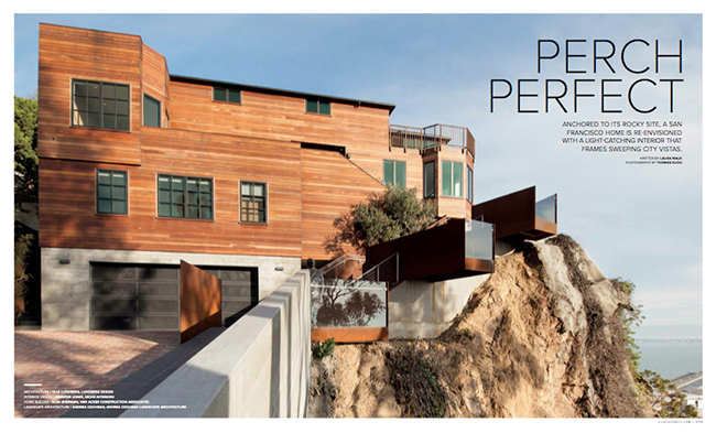 Exterior of Modern San Francisco Home located on edge of Telegraph Hill