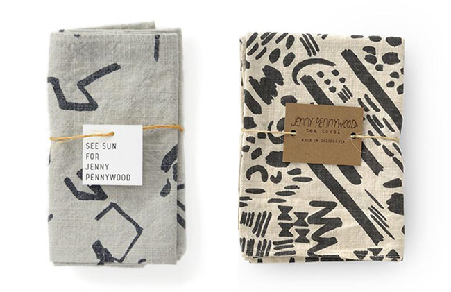 san francisco textile designer Jenny pennywood, home accessories and napkins