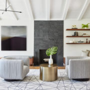 mid century living room Orinda California home by San Francisco interior designer Niche Interiors