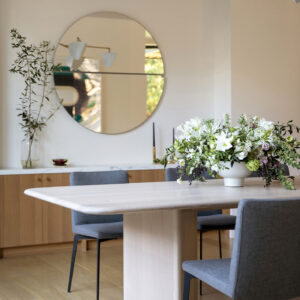 luxury interior design of formal dining room in Menlo Park California