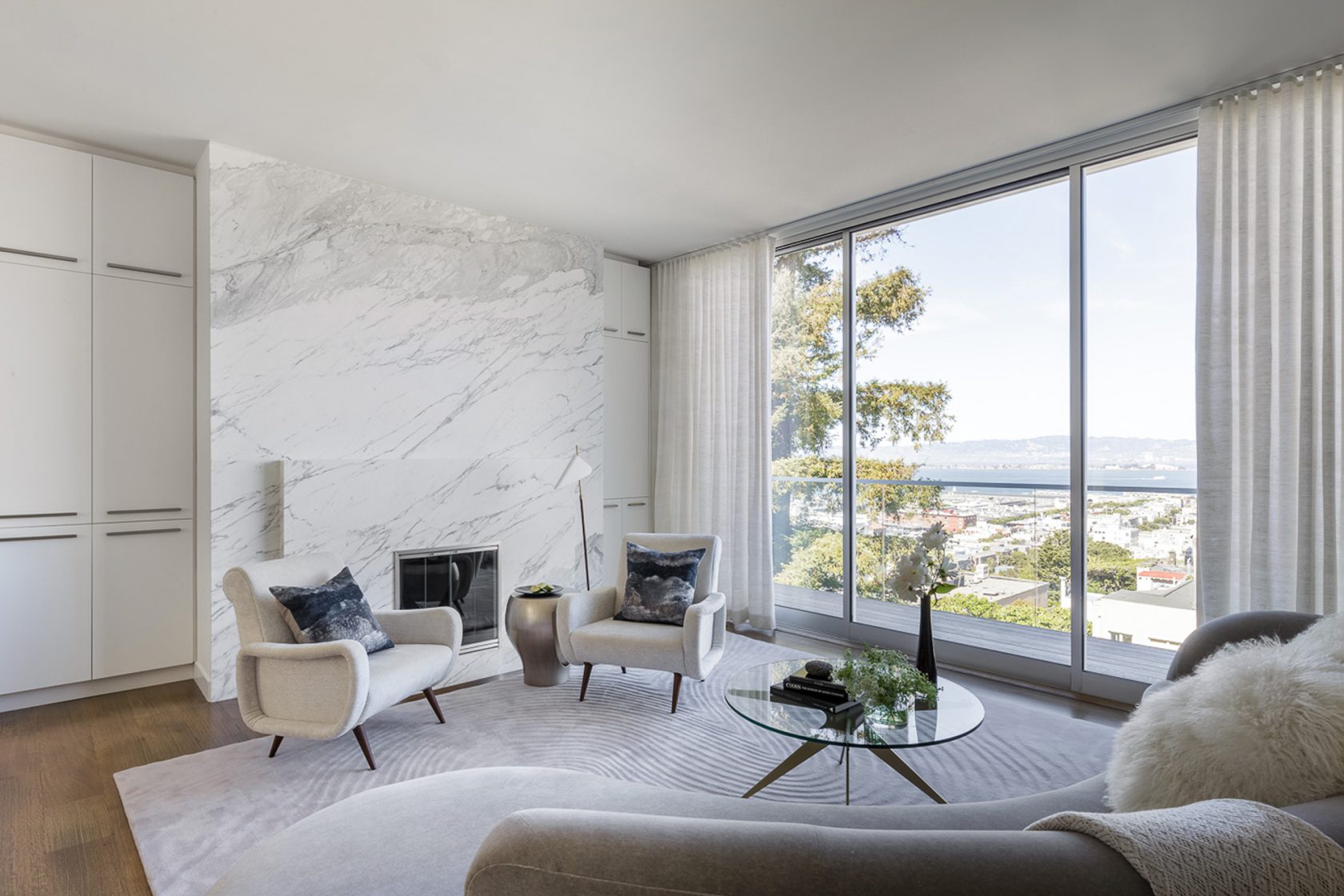 Formal living room Russian Hill Residence designed by San Francisco interior designers