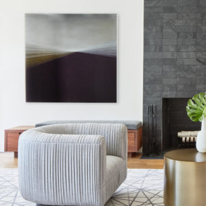 Contemporary artwork in mid-century Orinda home by San Francisco interior designers