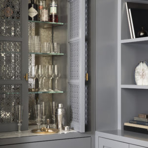 Custom home bar Woodside Residence by interior designers San Francisco, Niche Interiors