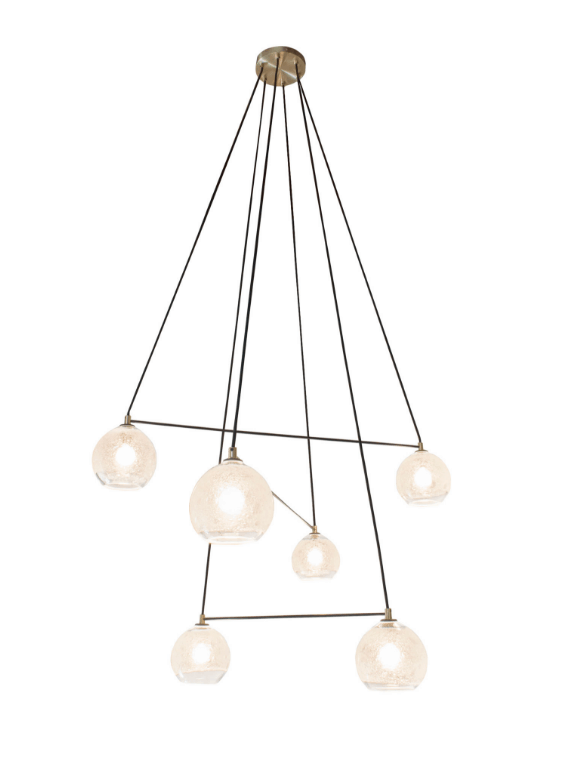 modern light fixture selected by San Francisco interior design firm