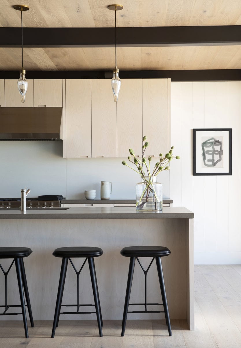 Modern kitchen design in California beach house