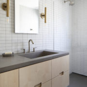 Modern bathroom design in California mid century home