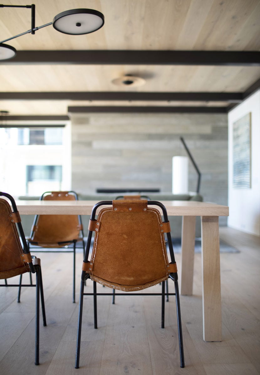 Mid century dining room design in Northern California beach home designed by California interior designer