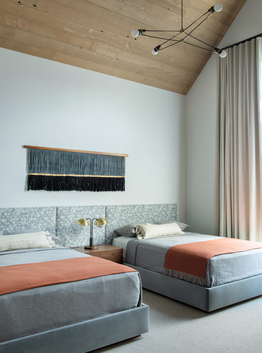 Custom beds in luxury guest suite designed by bay area interior designer