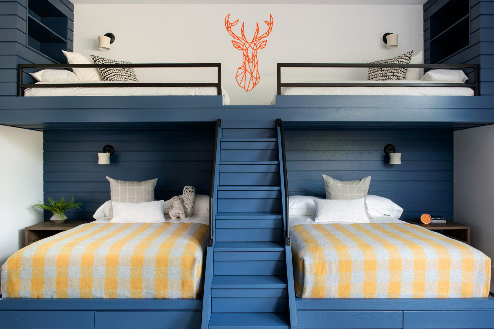 Modern custom bunk bed designed by San Francisco interior designer Niche Interiors