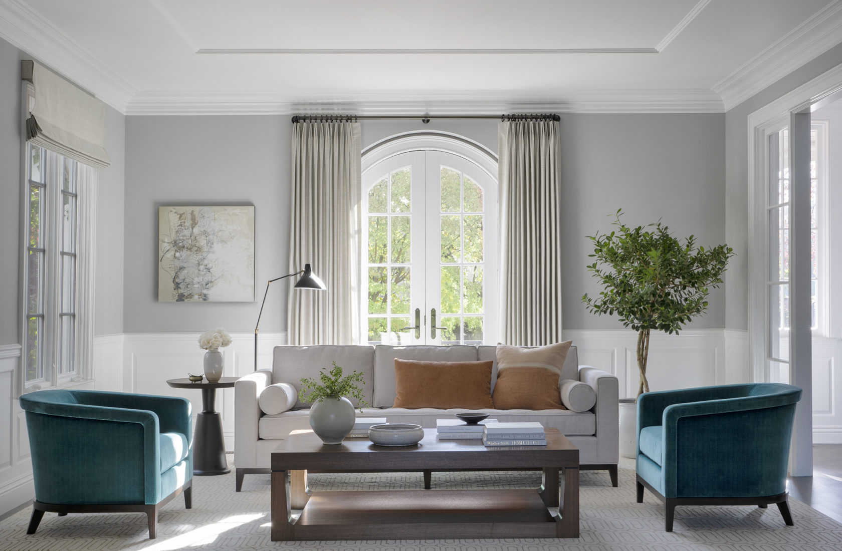 Formal living room by Atherton interior designers