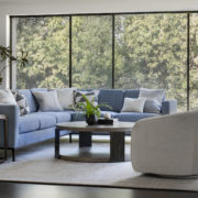 contemporary family room by Atherton interior designer