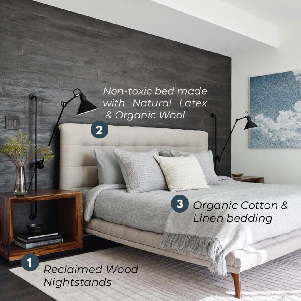 non-toxic, sustainable bedroom designed by niche interiors