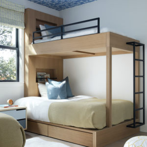 Custom bunk beds in a Sonoma home designed by California interior designer