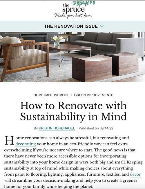 Sustainable home design tips by Bay Area interior designers