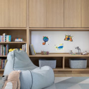 modern kids playroom design with custom builtins millwork by San Francisco interior designer Niche Interiors