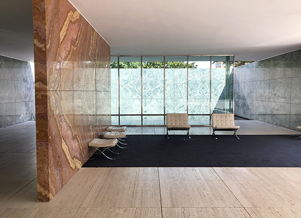 Barcelona pavilion by mies van der rohe modern architect