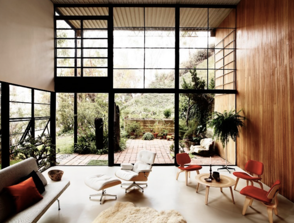 Mid-century modern architects Ray and Charles Eames Case study house in Los Angeles California
