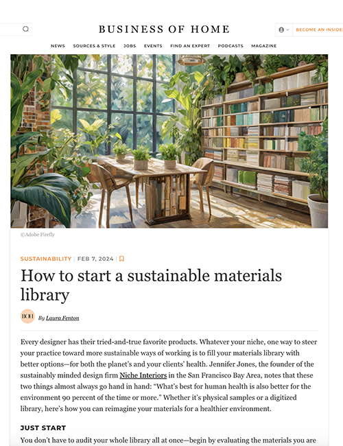 eco-friendly design tips by Bay Area interior designers