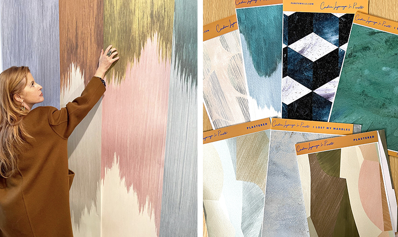 San Francisco Decorative Painter Caroline Lizarraga's new wallpaper line