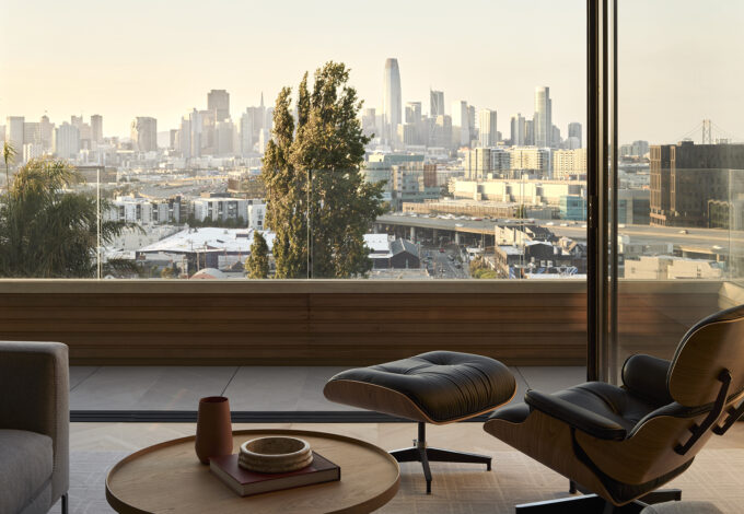Views of Downtown San Francisco from modern home designed by Niche Interiors