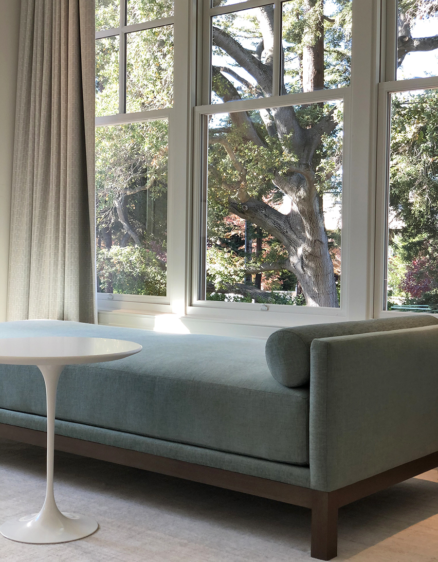 luxury bedroom design in Atherton home by interior designers at niche interiors