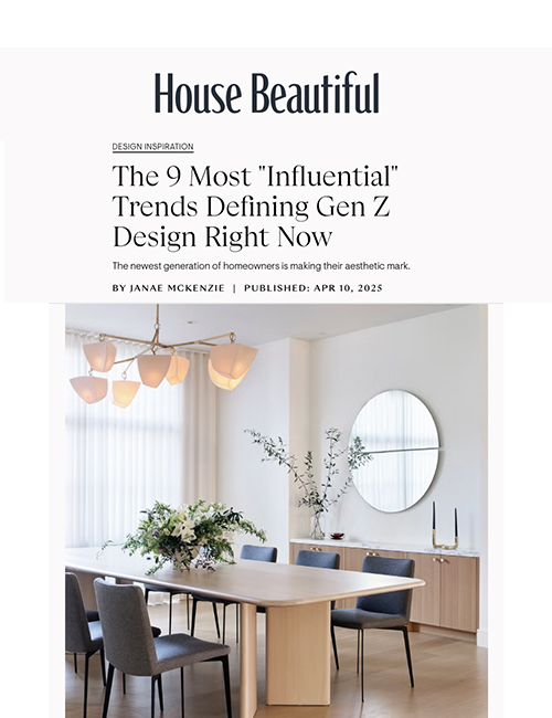 house beautiful magazine interviews Jennifer Jones of Niche interiors about gen-z interior design trends