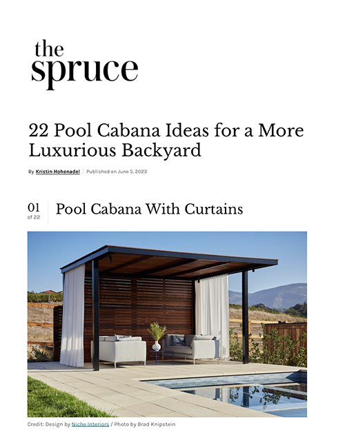 Jennifer Jones of niche interiors interviewed by the spruce about luxury outdoor california design